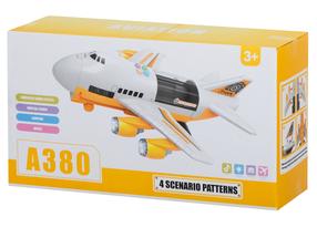  Žaislinis lėktuvas A380, balta sp./geltona sp.