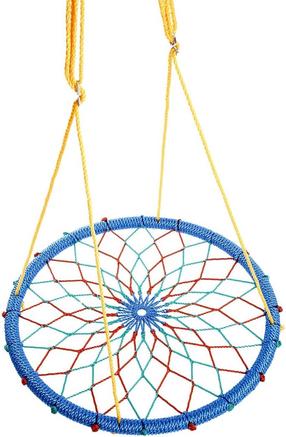 Ligzdas šūpoles bērniem 4IQ Lotus, 95 cm, 180 cm, zila krās./dzeltena krās.