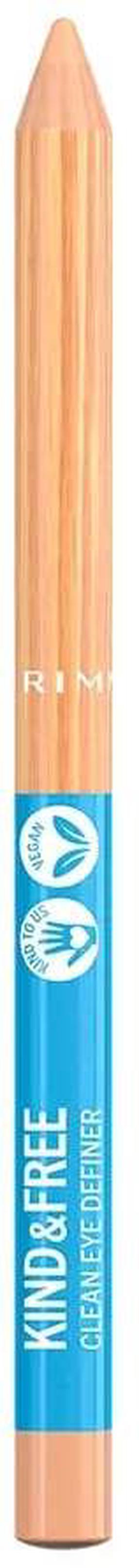 Akių pieštukas Rimmel London Kind & Free Clean Eye Definer, 1.1 g, šviesiai ruda sp. 05 creamy white