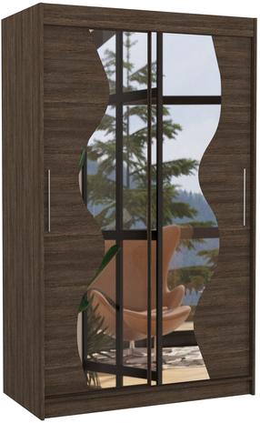 Spinta ADRK Oswald, šokolado sp., 58 cm x 120 cm x 200 cm, su veidrodžiu