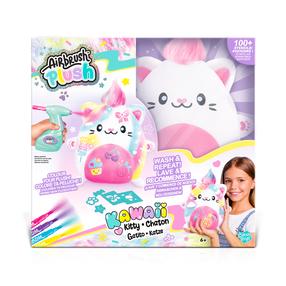 Pliušinio gyvūnėlio dekoravimo rinkinys Canal Toys Airbrush Plush Kawaii Kitty, balta sp.
