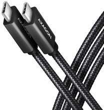 Vads Axagon BUCM32-CM20AB, USB Type-C male, 200 cm, melna krās.