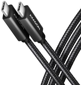 Vads Axagon BUCM32-CM20AB, USB Type-C male, 200 cm, melna krās.