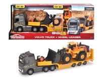  Statybos transporto priemonės Majorette Volvo Truck + Wheel Loader 213726000, oranžinė sp.
