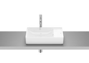 Умывальник для ванной комнаты Roca Ona, фарфор, 55 см x 34.5 см x 12.5 см, белый цв.
