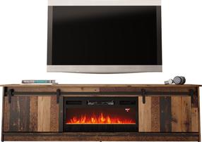 TV staliukas Cama Meble RTV Granero, ruda sp./tamsiai ruda sp., 35 cm x 200 cm x 56.7 cm