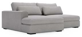 Kampinė sofa - lova Polak Meble Leida, pilka sp., dešininė, 232 x 158 cm x 80 cm