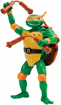 Žaislinė figūrėlė, su priedais Playmates Toys Teenage Mutant Ninja Turtles Pet To Ninja Michaelangelo 83363, geltona sp./žalia sp./oranžinė sp.