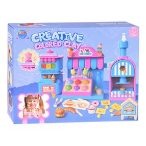 Plastilino rinkinys, su priedais Creative Ice Cream, įvairių spalvų