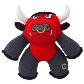 Žaislas šuniui, pliušinis Plaček Be Fun Toy Angry Bull 414-20002, raudona sp., 25 cm
