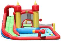 Piepūšams batuts Happy Hop Fortress, 410 cm x 385 cm