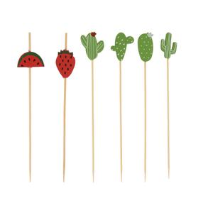 Kokteiļu rotājumi, 12 cm, koks, daudzkrāsaina, 20 gab.