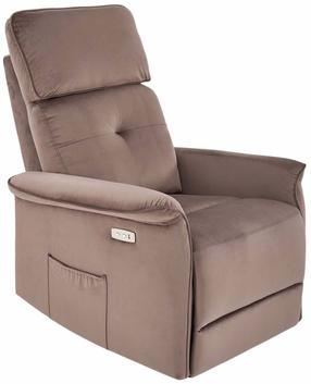 Atlošiamas krėslas Leisure Furniture Semir, mokka brown sp., 90 cm x 80 cm x 108 cm