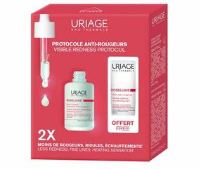 Sejas kopšanas līdzekļu komplekts sievietēm Uriage Roseliane Visible Redness Protocol, 45 ml, 2 gab.