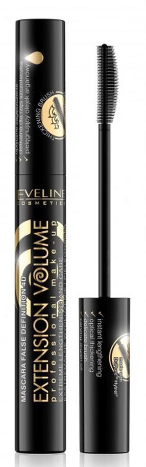 Blakstienų tušas Eveline Extension Volume, 10 ml, juoda sp. black