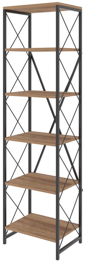 Pastatoma lentyna Kalune Design Suadiye, juoda sp./pušies sp, 180 cm x 35 cm x 50 cm
