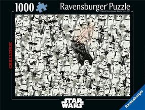 Pusle Ravensburger Challenge Star Wars, 50 cm x 70 cm, 1000 tk, valge v./must v.