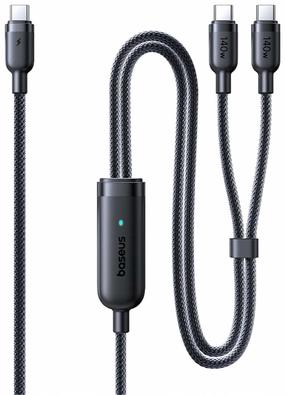 Juhe Baseus, 3 x USB Type-C, 150 cm, must v., 140 W