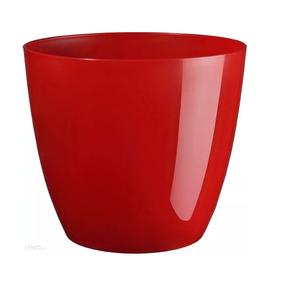 Цветочный горшок Plastkon Ella 4111487086, пластик, Ø 13 см, красный цв.