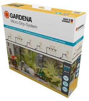 Laistīšanas sistēma Gardena Micro Drip System Balcony set 13400-20, plastmasa, 1500 cm, Ø 1.3 cm, melna krās.