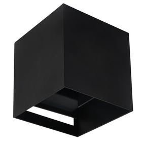 Sieninis lauko šviestuvas LED Line Lite Cube, 6W, G9, IP65, juoda sp., 10 cm x 10 cm