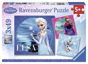 Пазл 3in1 Ravensburger Elsa Anna & Olaf 09269, 18 см x 18 см, 147 шт., многоцветный