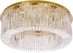 Kristāla lustra griesti Candellux Lighting Maranga 18-33345, E14, 10 x 10 W, caurspīdīga krās. / zelta krās., 78 x 78 cm