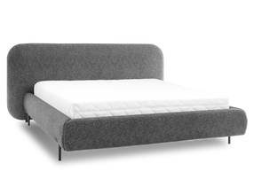 Кровать двухместная Pointt Breona 04, 160 x 200 cm, серый цв., без матраса, с решеткой