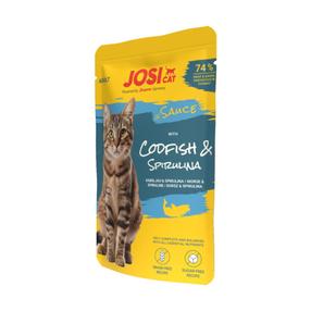 Šlapias kačių maistas Josera JosiCat In Sauce, menkė, 0.085 kg
