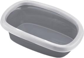Kačių tualetas su rėmu Zolux Sprint 20 590106GPI, balta sp./pilka sp., uždaras, 58 cm x 39 cm x 17 cm