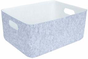 Krepšelis Home4you Lido 88539, veltinis, 36 cm x 27 cm, pilka sp.