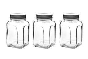 Pārtikas uzglabāšanas konteineru komplekts Hermia SHY6603LU, 0.66 l, caurspīdīga krās./sudraba krās.