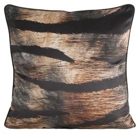 Dekoratīvs spilvena pārvalks Ming 16A, melna krās./brūngans krās., 60 cm x 60 cm