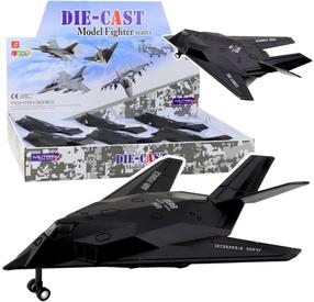 Игрушечный самолёт Lean Toys Model Fighter, 1:400, черный цв.