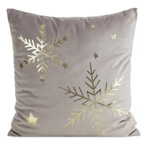 Kalėdinis dekoratyvinės pagalvėlės užvalkalas PSWA-336, šampano/smėlio, 45 cm x 45 cm