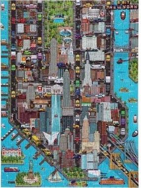 Dėlionė New York Map, 51 cm x 36 cm, 500 vnt., įvairių spalvų