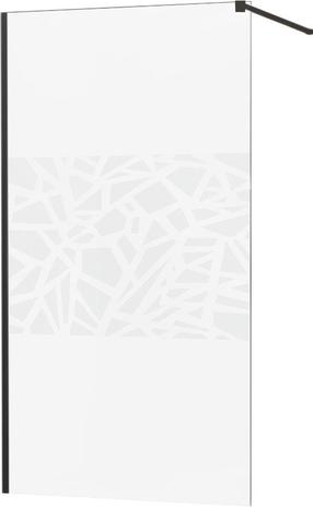 Dušo sienelė Mexen Kioto 800-110-101-70-85, 110 cm x 200 cm, balta sp./juoda sp./grūdintas