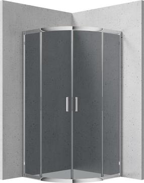 Dušikabiin Deante Funkia KYP_452K, poolümar, aluseta, 80 cm x 80 cm x 185 cm, kroom v./grafiit v./karastatud