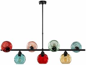 Lampa griesti Opviq Benek 15-14456 521SHN3609, E27, 7 x 40 W, krāsaina / melna krās., 15 x 15 cm