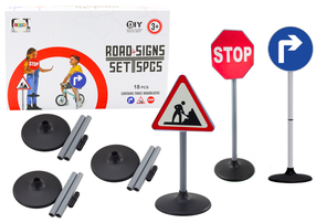  Liiklusmärgid Lean Toys DIY Road, mitmevärviline