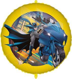 Balionas apvalus GoDan Batman, mėlyna sp./aukso sp./juoda sp.