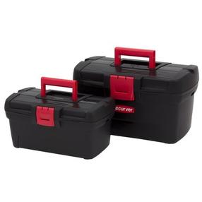 Įrankių dėžė Curver Herobox, 39.6 cm x 22.1 cm x 22 cm, juoda sp./raudona sp.