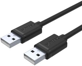 Кабель Unitek USB 2.0 to USB-A Charging Cable Y-C442GBK USB 2.0 A male, USB A male, 1.5 м, черный цв.
