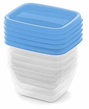 Pārtikas kastes komplekts Curver Vedo 0803844051, 0.25 l, 10 cm x 8 cm, zila krās., 5 gab.