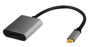 Адаптер Logilink USB Type C Male, Display port female, 0.15 м, черный цв./серый цв.