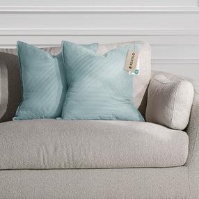 Dekoratyvinės pagalvėlės užvalkalas Restilo Softa, žydra, 45 cm x 45 cm, 2 vnt.