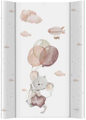 Pārtinamais matracis Ceba Baby Mouse, 70 cm x 50 cm, balts krās./rozā krās./brūna krās.