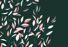 Fototapetas Artgeist Flowering Vine - Minimalist Climbing Leaves On A Green Background, 280 cm x 280 cm