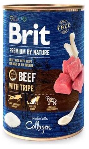 Šlapias šunų maistas Brit Premium By Nature Beef With Tripe, jautiena, 0.4 kg