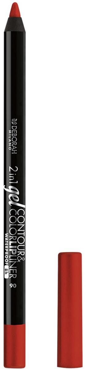 Карандаш для губ Deborah Milano 2in1 Gel Contour&Color, 1.3 г, 06 rubine